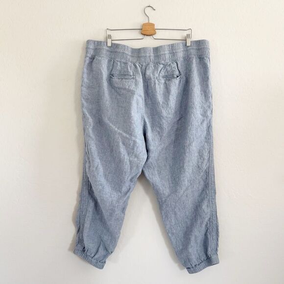 Athleta Cabo Linen Jogger Womens Plus Size 24 Pull On Pants 100% Linen - Picture 6 of 10